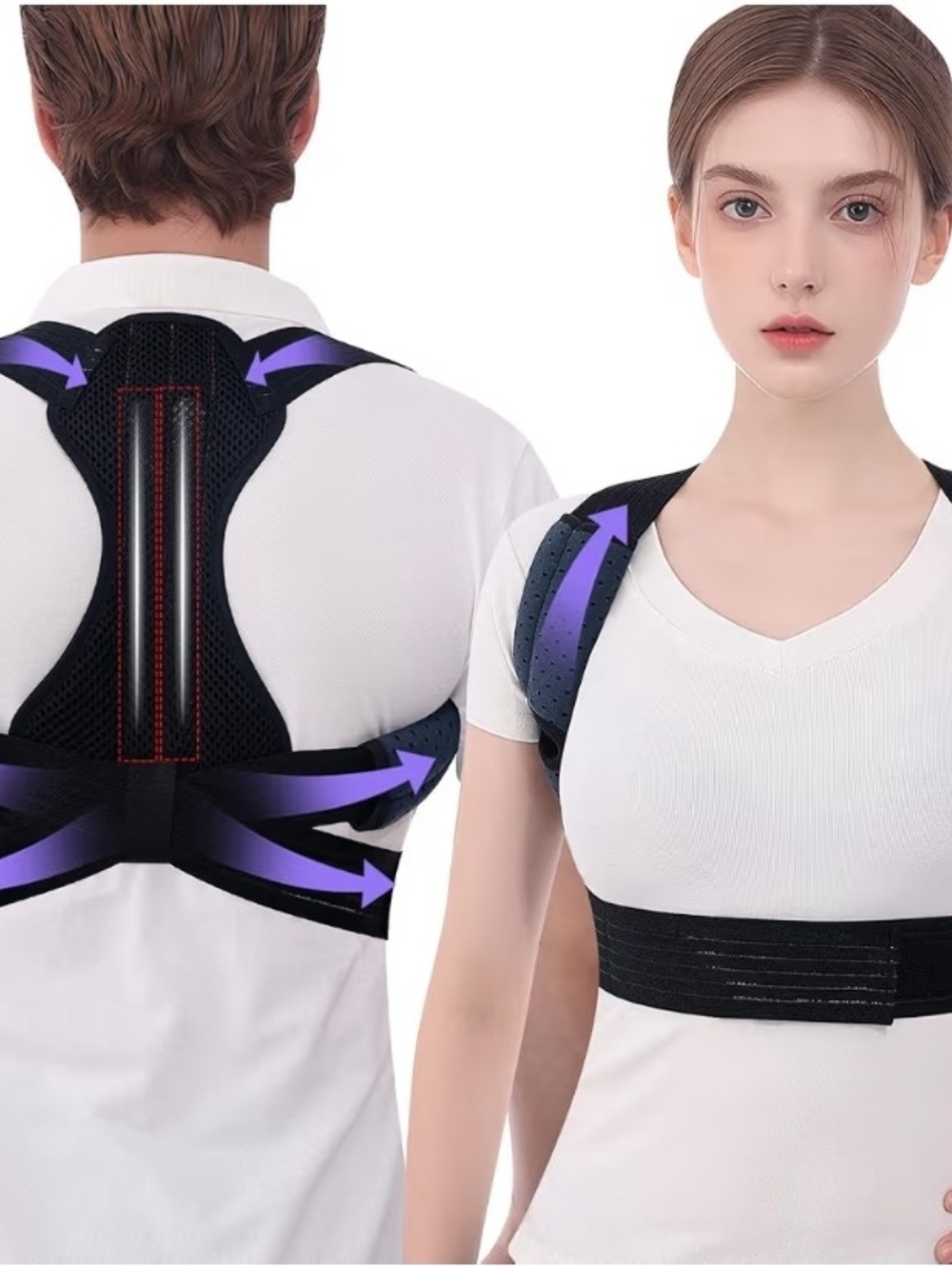 Back Brace Posture Corrector Trainer Size XL X-Large Blue
